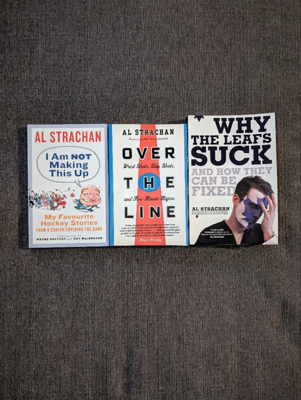 Lot Of 3 Bundle - Al Strachan Books - NHL CBC Hockey